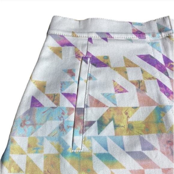Tibi Velocity Prismatic Print High Rise Shorts NWOT - Picture 7 of 9